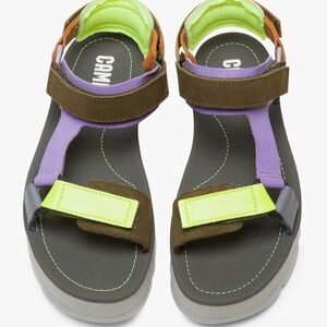 Camper Women's Sandals - Neon Yellow, Purple, Brown